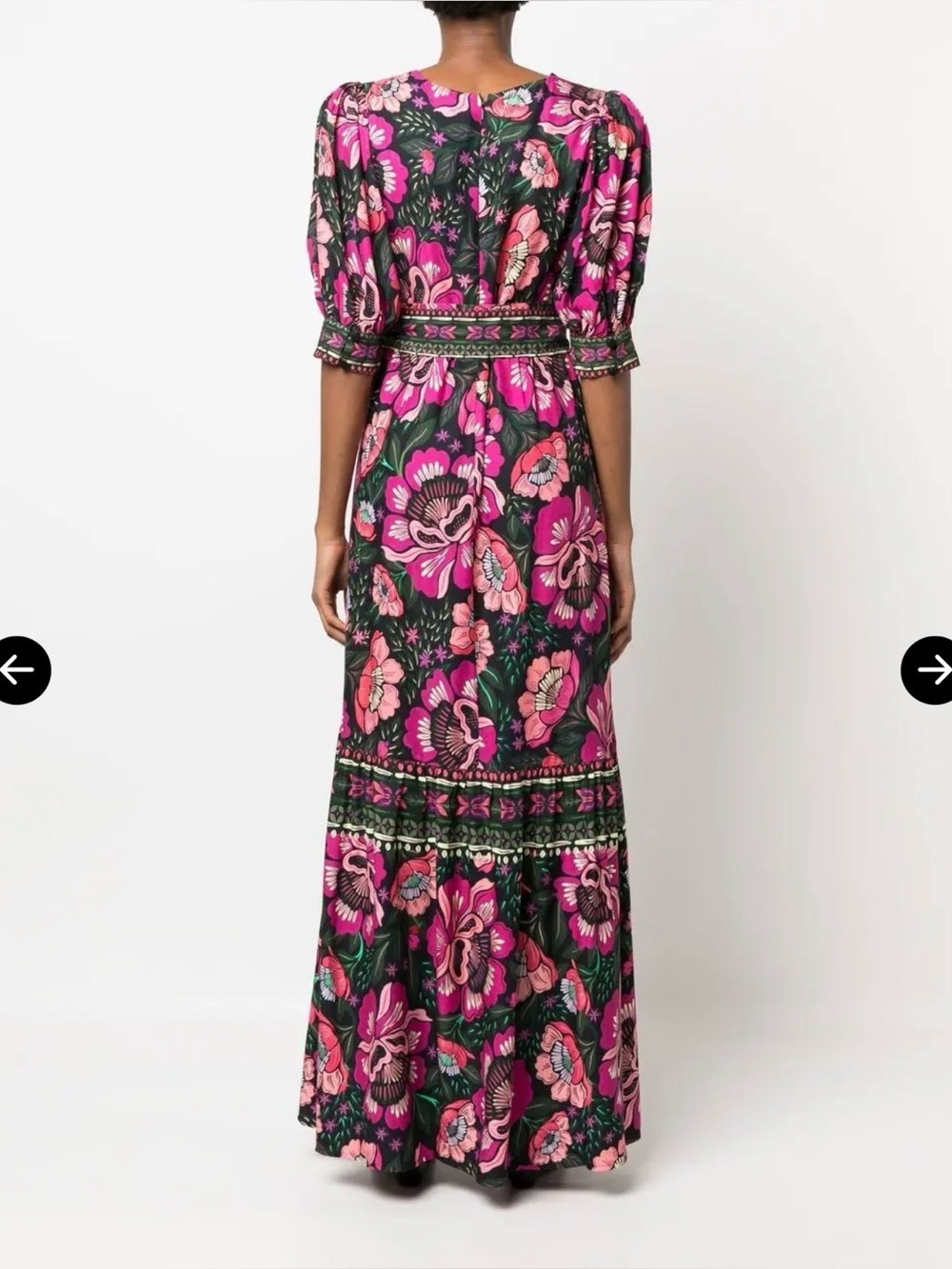 Farm Rio Floral Print Puff Sleeve Dress - Picture 13 of 16